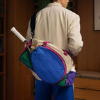 Color-Block Tennis Shoulder Bag - Multi-Functional Large Capacity Sports Duffle with Racket Compartment