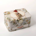 Linen Jewelry Box with Handmade Doll & Embroidery