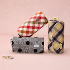 Cake Roll Mini Ring Box - Textured Fabric Jewelry Organizer for 7-9 Rings