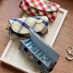 Cake Roll Mini Ring Box - Textured Fabric Jewelry Organizer for 7-9 Rings