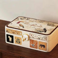 Elegant Leather Jewelry Box with Lock
